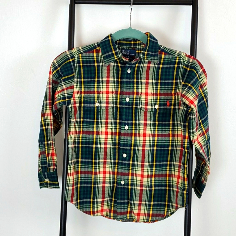 Polo by Ralph Lauren shirt buttons up patch sleeve